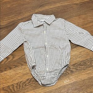 Janie & Jack White and Black Checkered Baby Bodysuit
